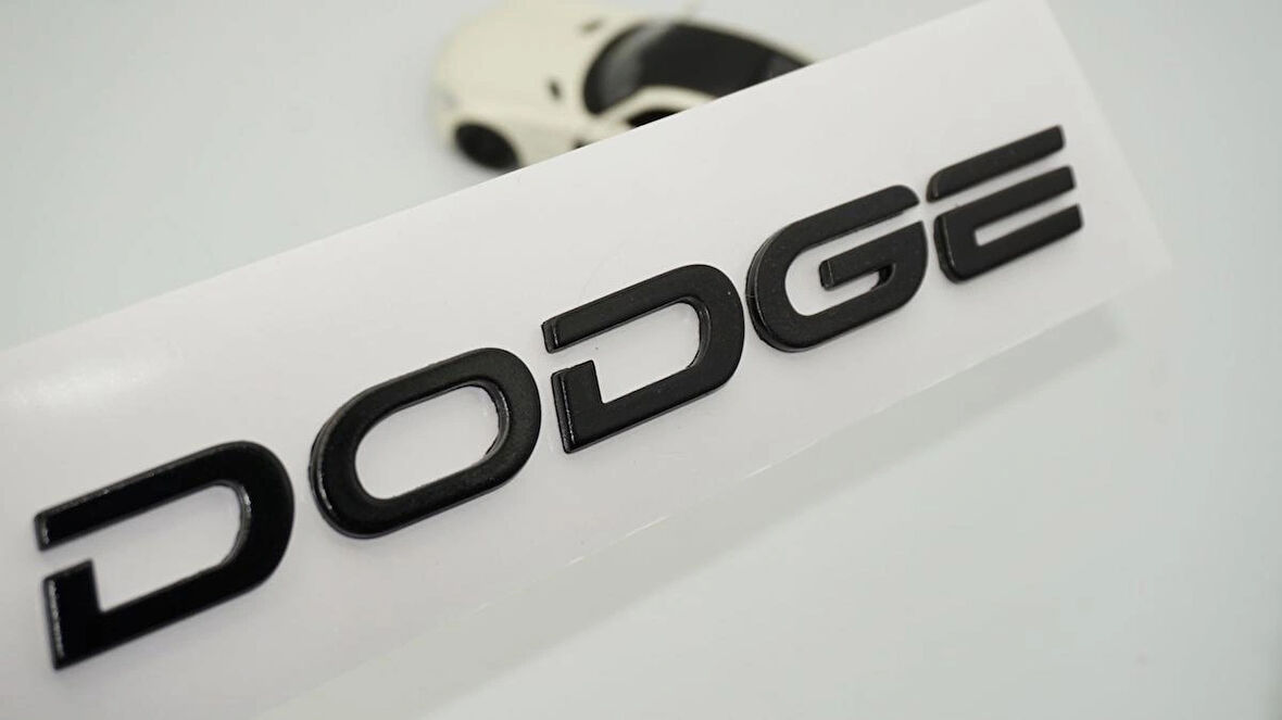 DK Tuning Dodge Bagaj Siyah ABS 3M 3D Custom Yazı Logo Amblem