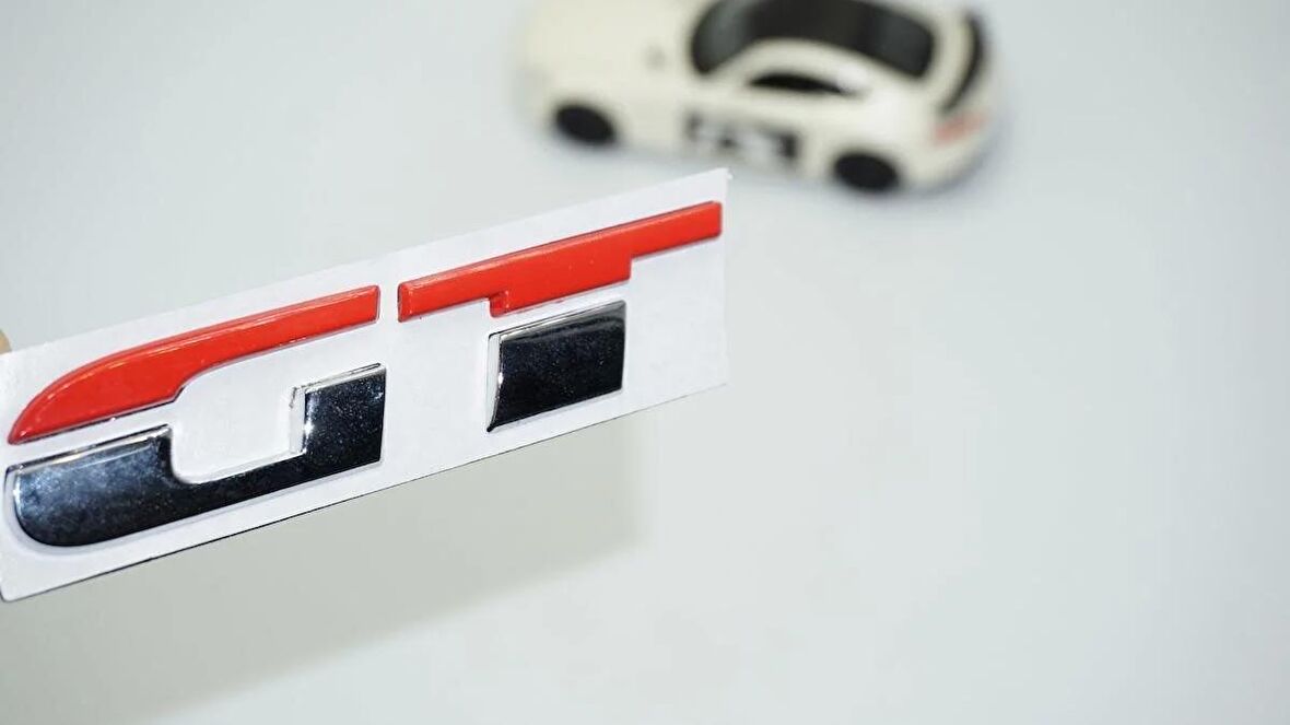 DK Tuning GT Bagaj Krom Kırmızı ABS 3M 3D Bagaj Yazı Logo