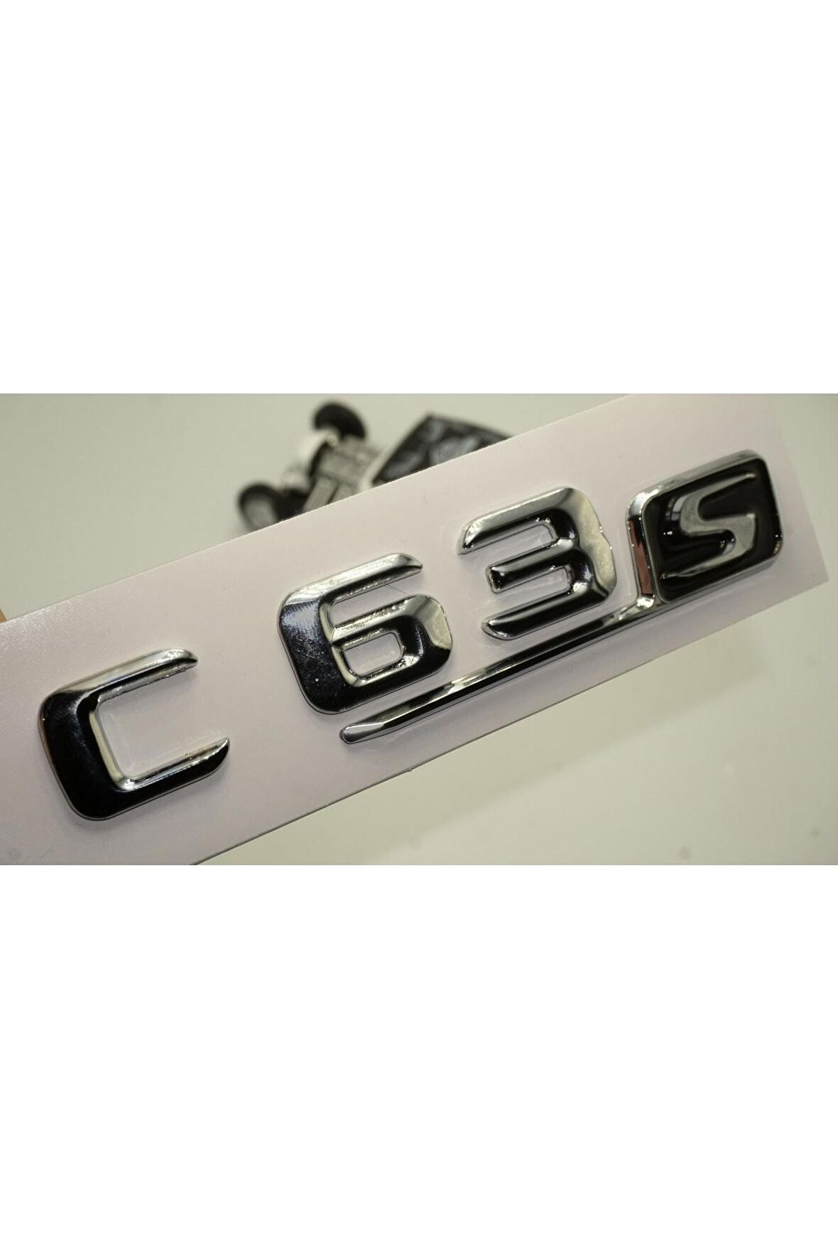 C 63s Bagaj Krom Metal 3m 3d Yazı Logo