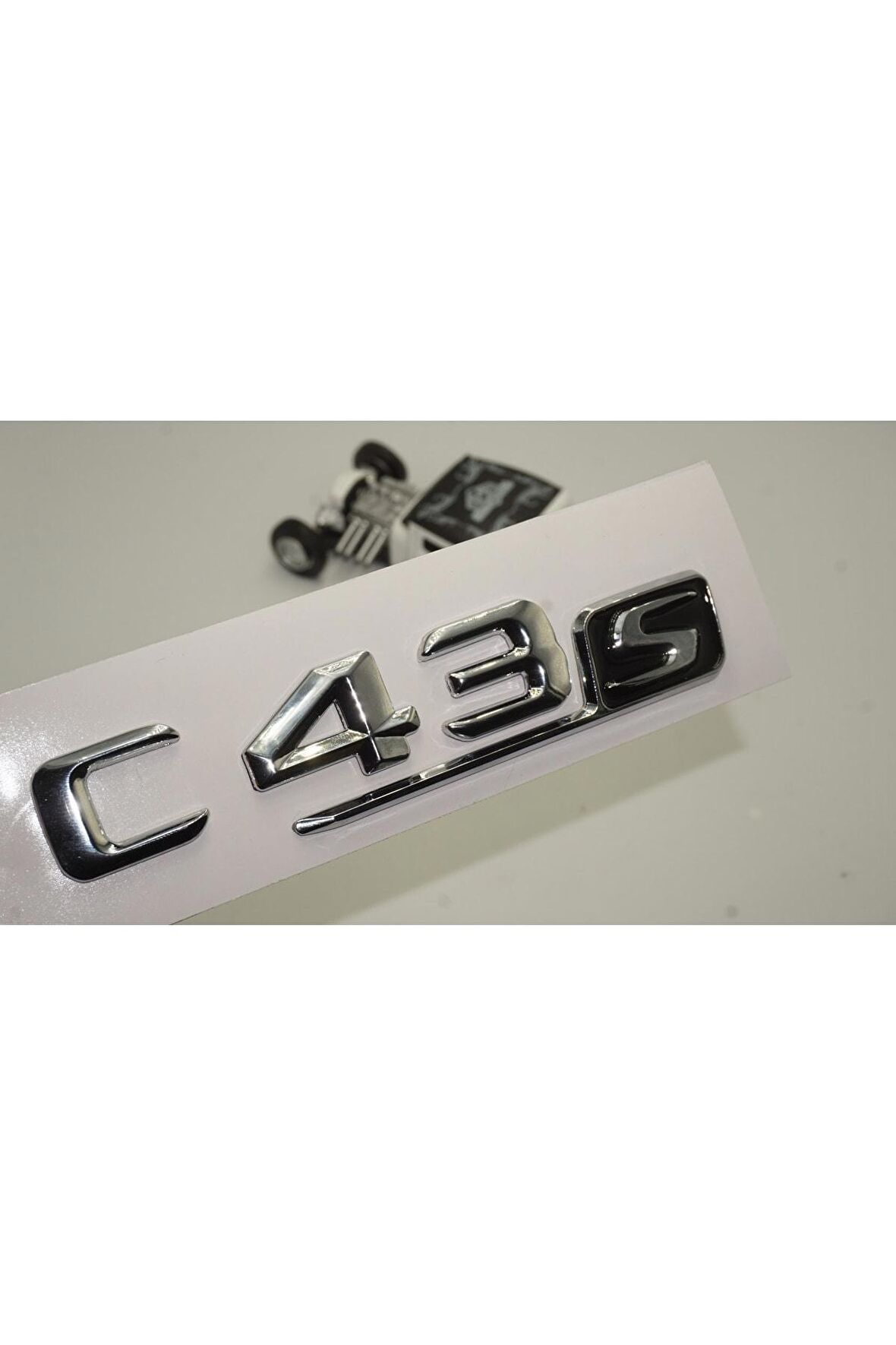 Benz C 43s Bagaj Krom Metal 3m 3d Yazı Logo