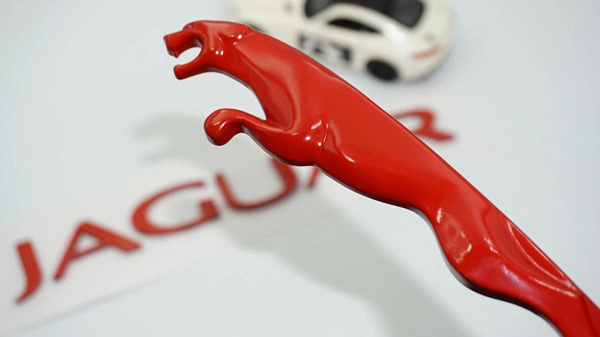 DK Tuning Jaguar Panter Kırmızı ABS Bagaj Yazı Logo Oem Ürün