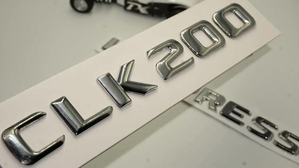 DK Tuning Benz CLK 200 Kompressor Bagaj Krom Metal 3M 3D Yazı Logo