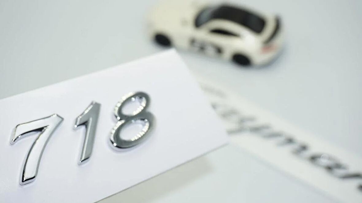 DK Tuning Porsche 718 Cayman Bagaj 3M 3D ABS Yazı Logo Amblem Seti