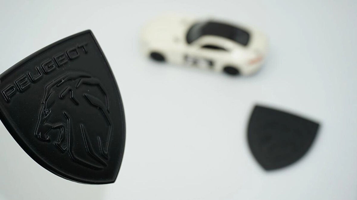DK Tuning Peugeot Yeni Mat Siyah Çamurluk ABS Logo Arma Seti