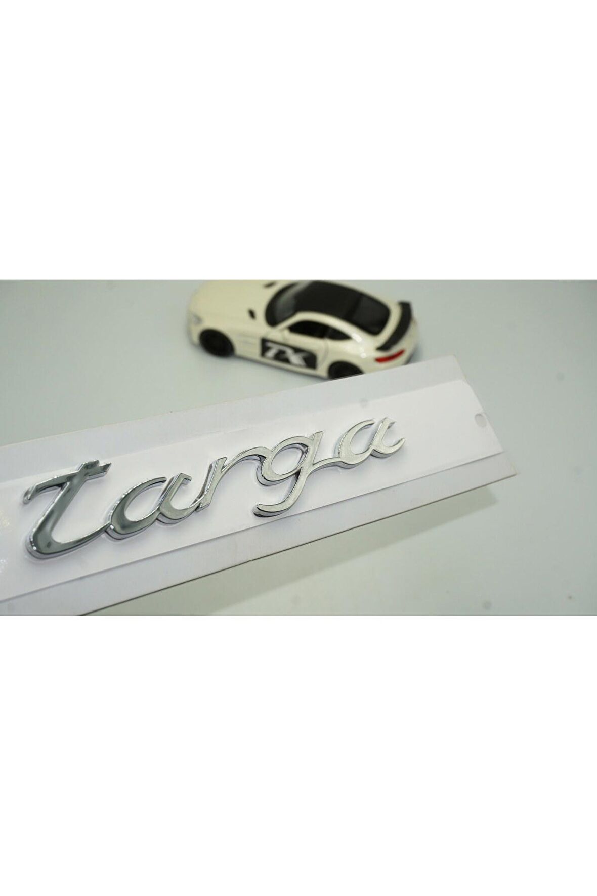 DK Porsche Targa Bagaj 3M 3D Gümüş Krom ABS Yazı Logo Amblem