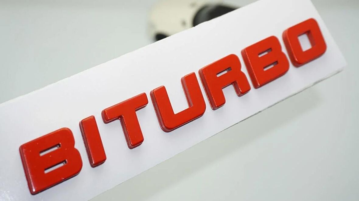 DK Tuning Biturbo Kırmızı ABS Bagaj Yazı Logo