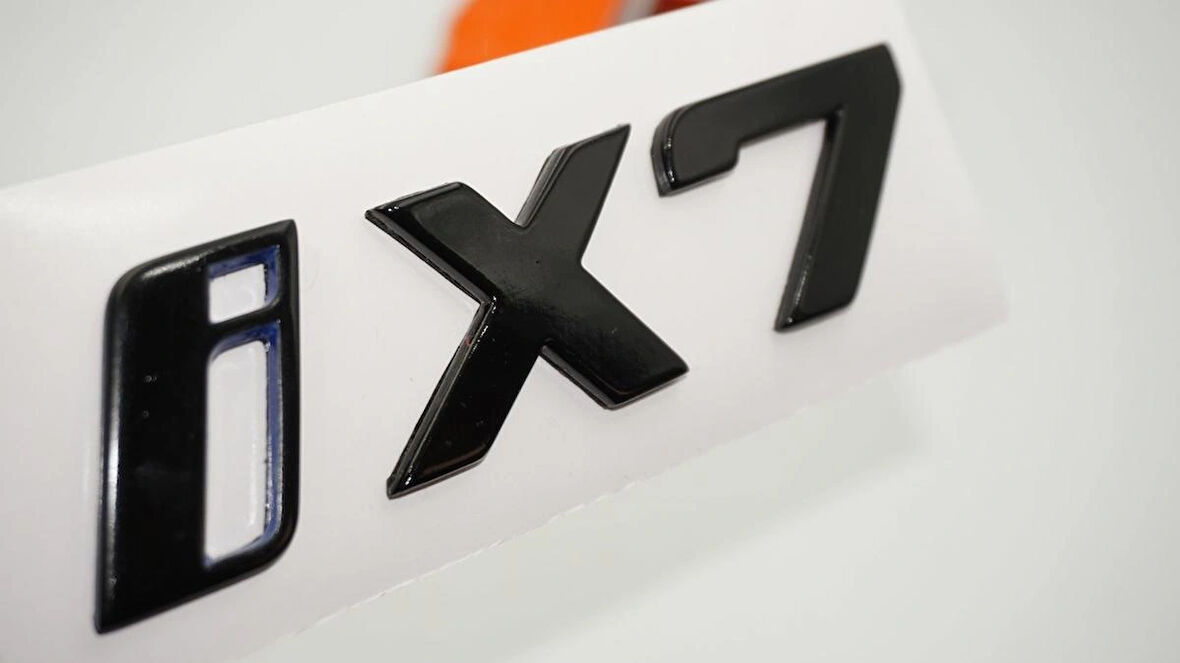 DK Tuning Yeni iX7 Bagaj Siyah Mavi ABS Yazı Logo Bmw İle Uyumlu