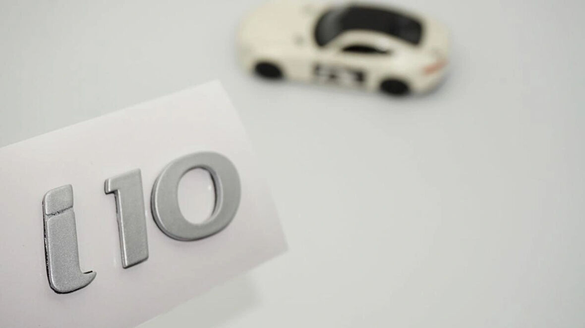 DK Tuning i10 Bagaj 3M Gri Yeni Nesil Yazı Logo Hyundai İle Uyumlu