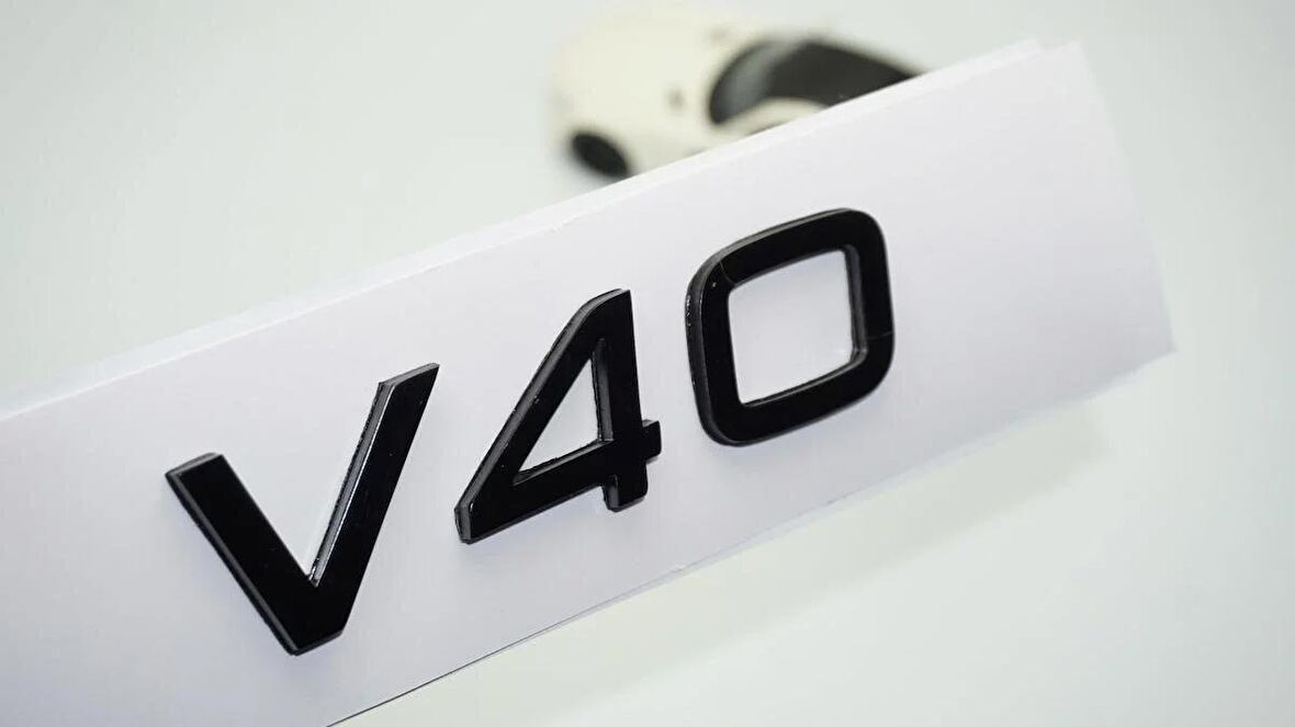 DK Tuning V40 Siyah ABS 3M 3D Bagaj Yazı Logo Volvo İle Uyumlu