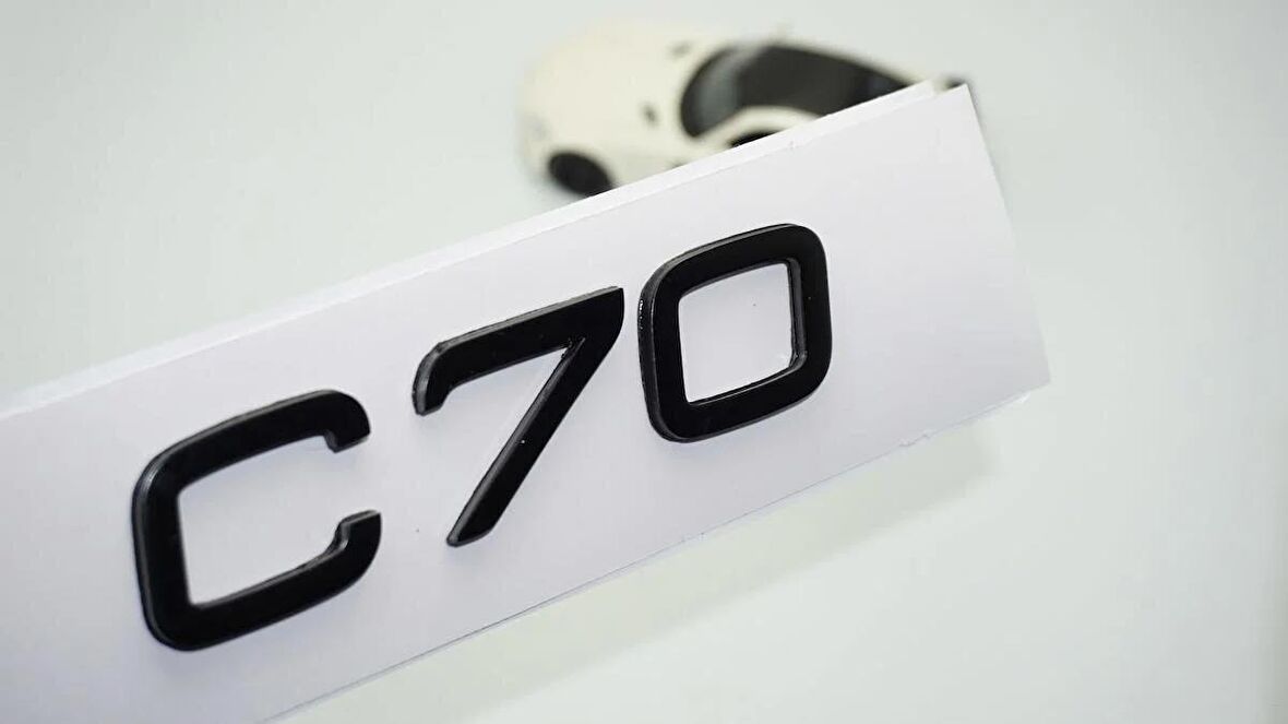 DK Tuning C70 Siyah ABS 3M 3D Bagaj Yazı Logo Volvo İle Uyumlu