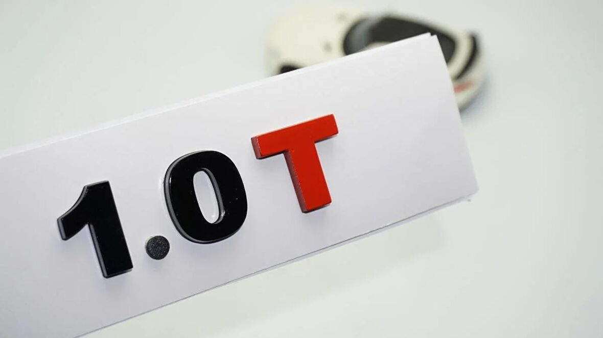 DK Tuning 1.0T Bagaj Siyah Kırmızı Yazı Logo Volkswagen İle Uyumlu