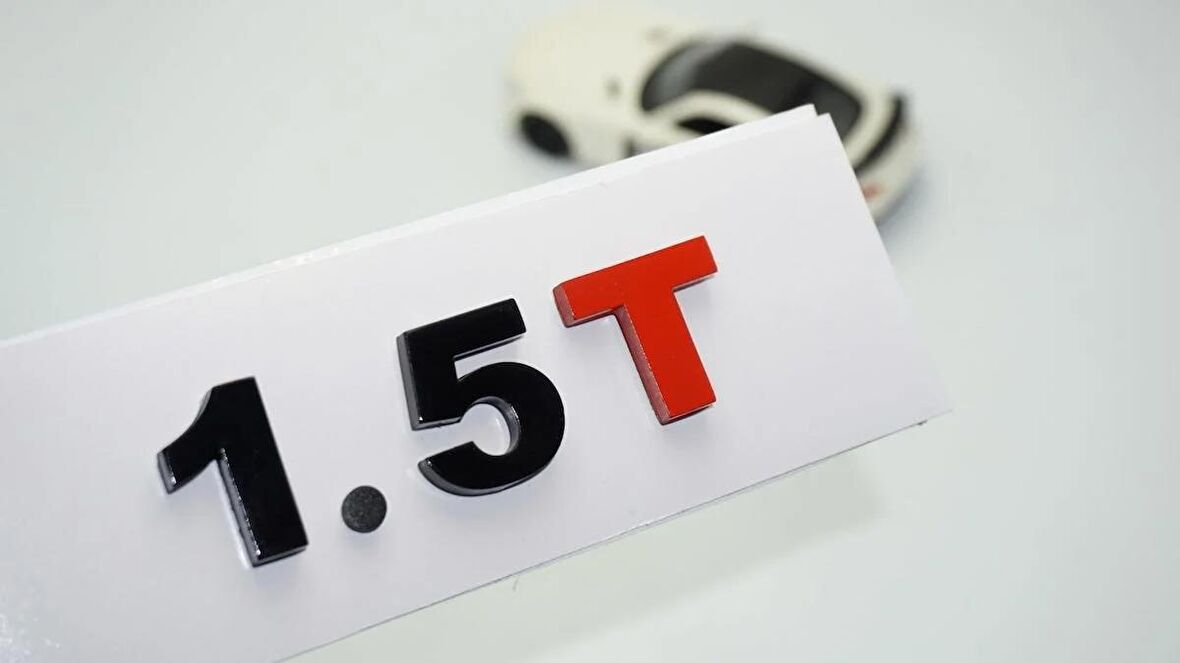 DK Tuning 1.5T Bagaj Siyah Kırmızı Yazı Logo Volkswagen İle Uyumlu