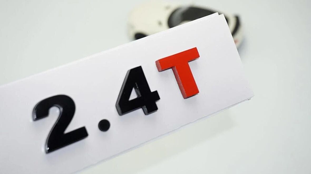 DK Tuning 2.4T Bagaj Siyah Kırmızı Yazı Logo Volkswagen İle Uyumlu