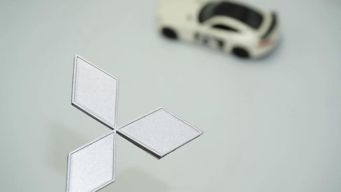 DK Tuning Bagaj Gri ABS 3M 3D Yazı Logo Mitsubishi İle Uyumlu