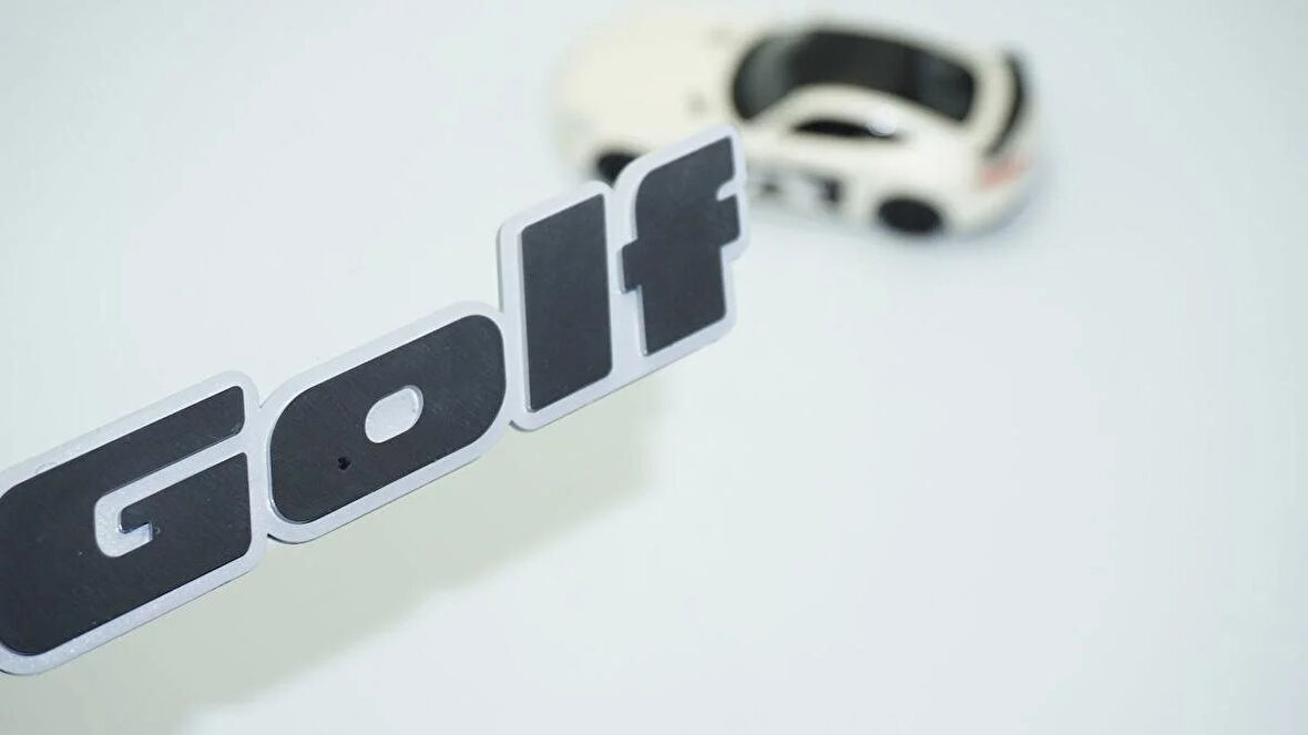 DK Tuning Golf MK2 MK3 Bagaj Gri Siyah Yazı Logo Volkswagen İle Uyumlu