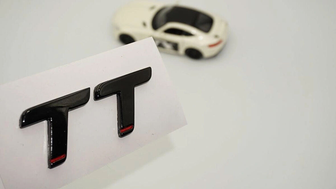 DK Tuning Audi TT 07 Versiyon Siyah ABS 3M 3D Bagaj Logo Yazı
