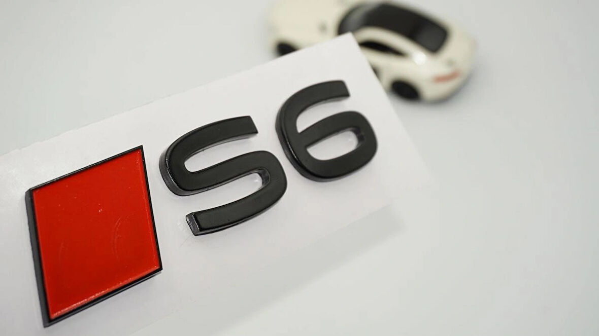 DK Tuning S6 2025+ Bagaj Kırmızı Siyah 3M Yazı Logo Audi İle Uyumlu