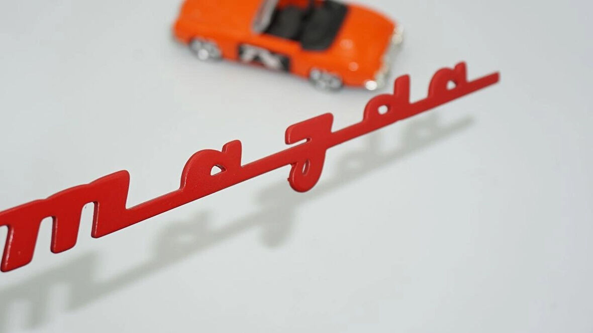 DK Tuning Mazda Japon Versiyon Kırmızı ABS Kaput Bagaj Yazı Logo Arma