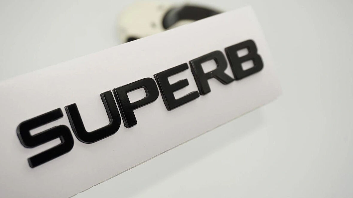 DK Tuning Skoda SUPERB Bagaj Yeni Nesil Parlak Siyah Yazı Logo Arma