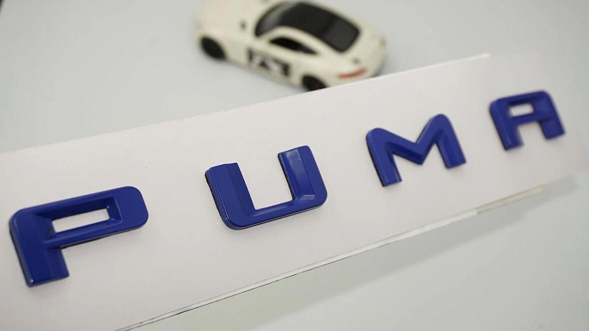 DK Tuning Puma Bagaj Mavi Yazı Logo Arma Ford ile Uyumlu