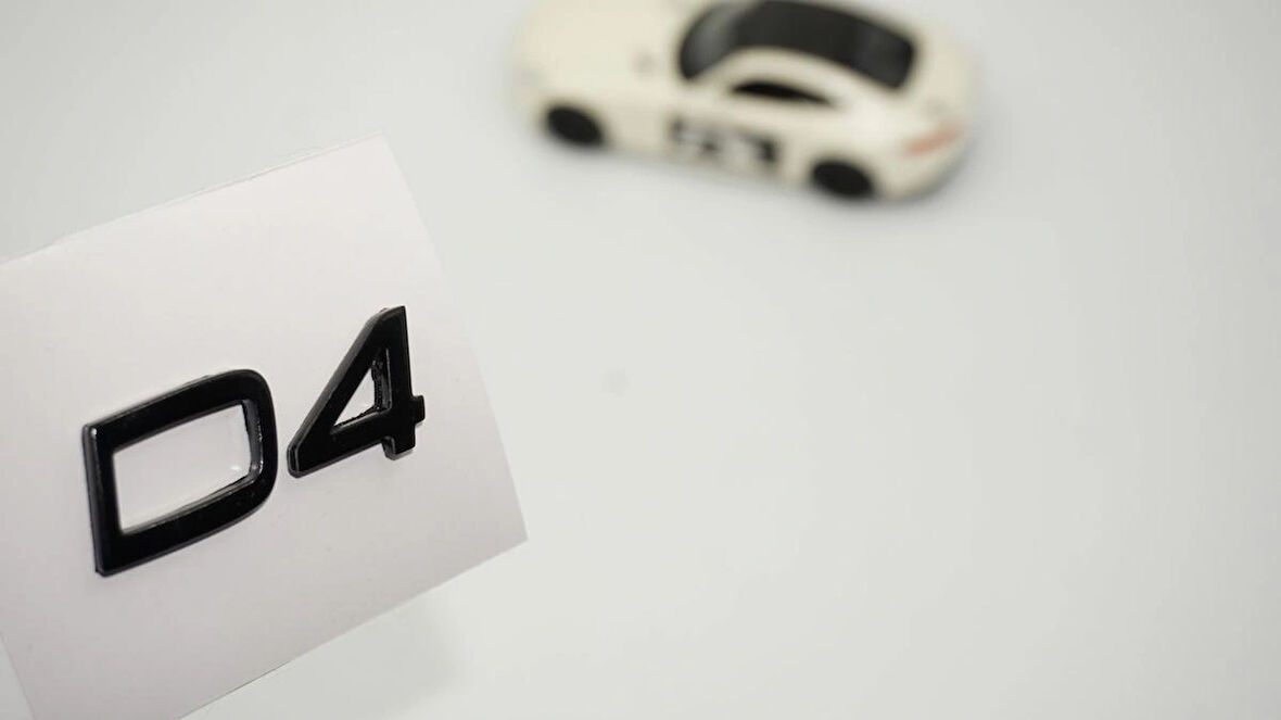 DK Tuning D4 Küçük Boy Siyah Bagaj Yazı Logo Volvo ile Uyumlu