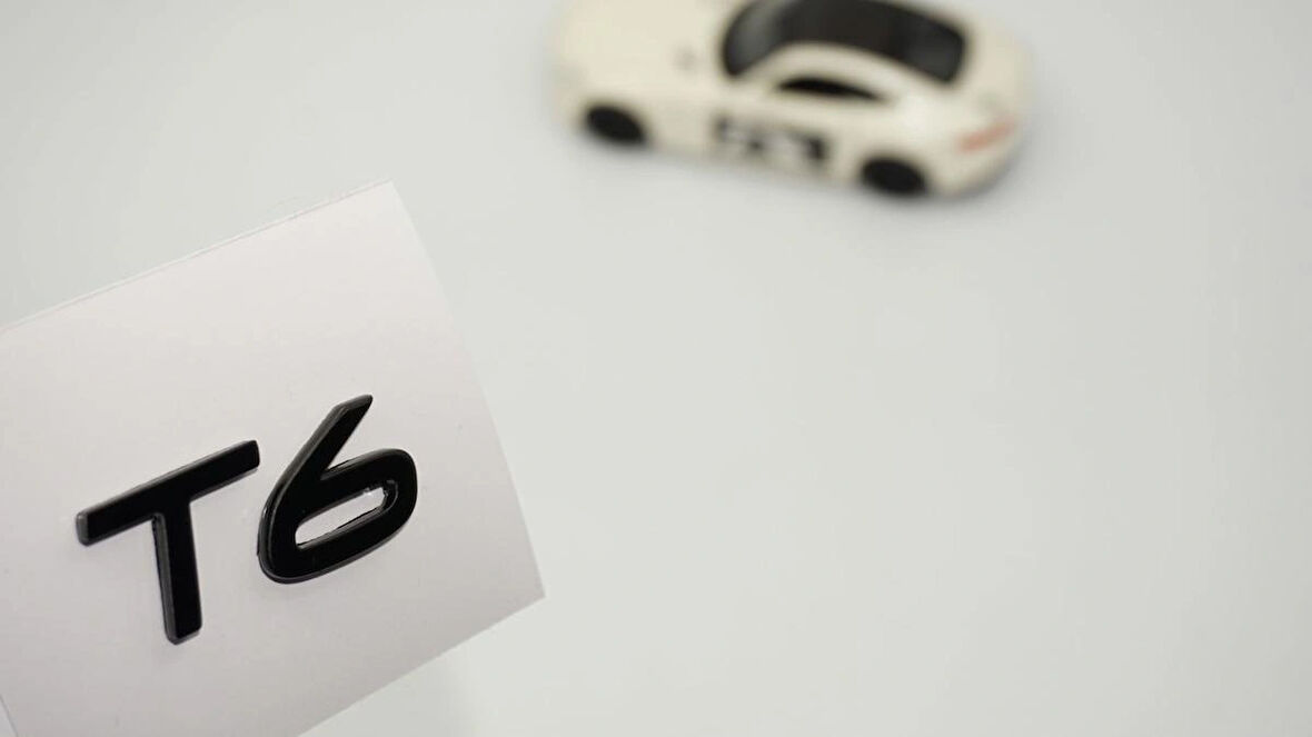 DK Tuning T6 Küçük Boy Siyah Bagaj Yazı Logo Volvo ile Uyumlu