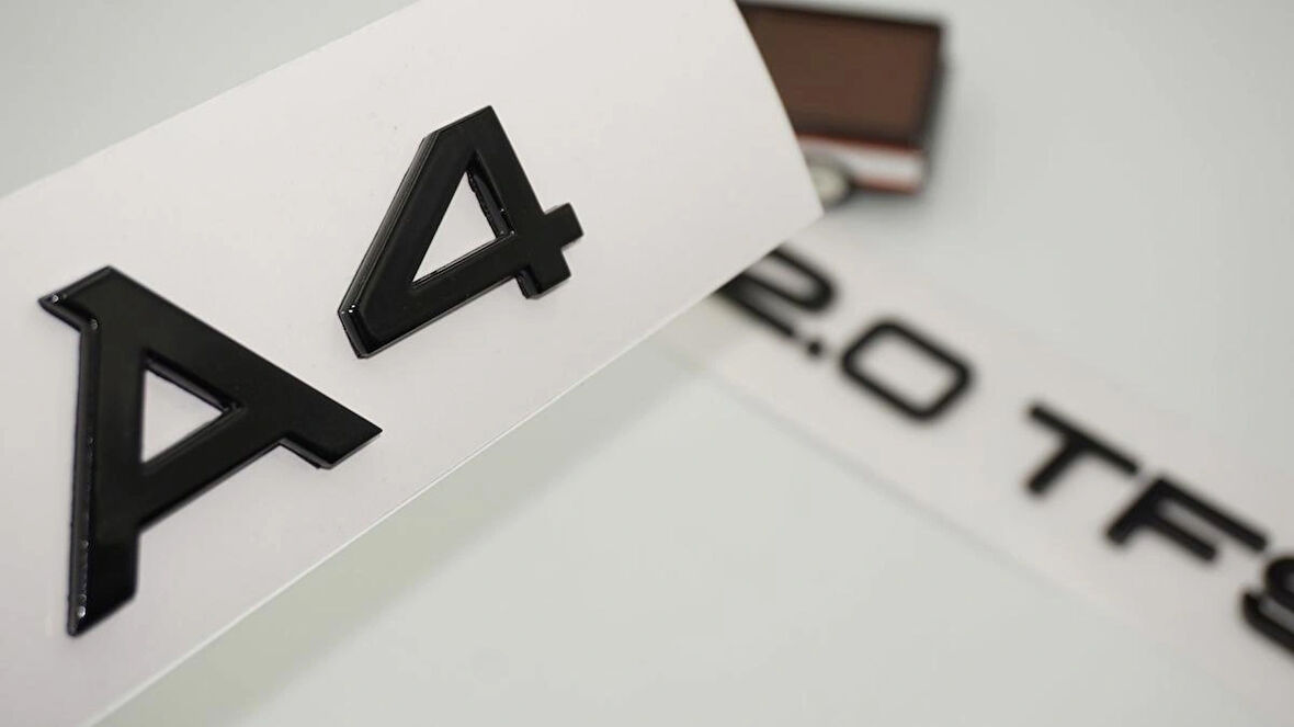 DK Tuning Audi A4 20 TFSi Parlak Siyah ABS Bagaj Yazı Logo Arma