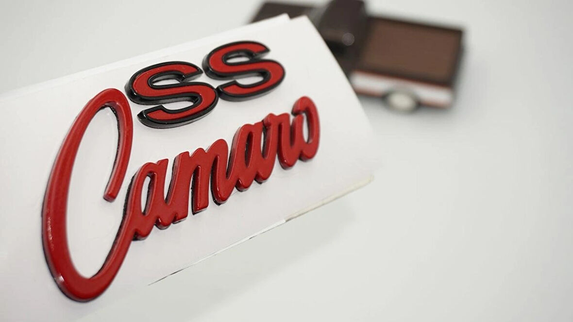 DK Tuning SS Camaro Kırmızı Yazı Logo Arma Chevrolet ile Uyumlu