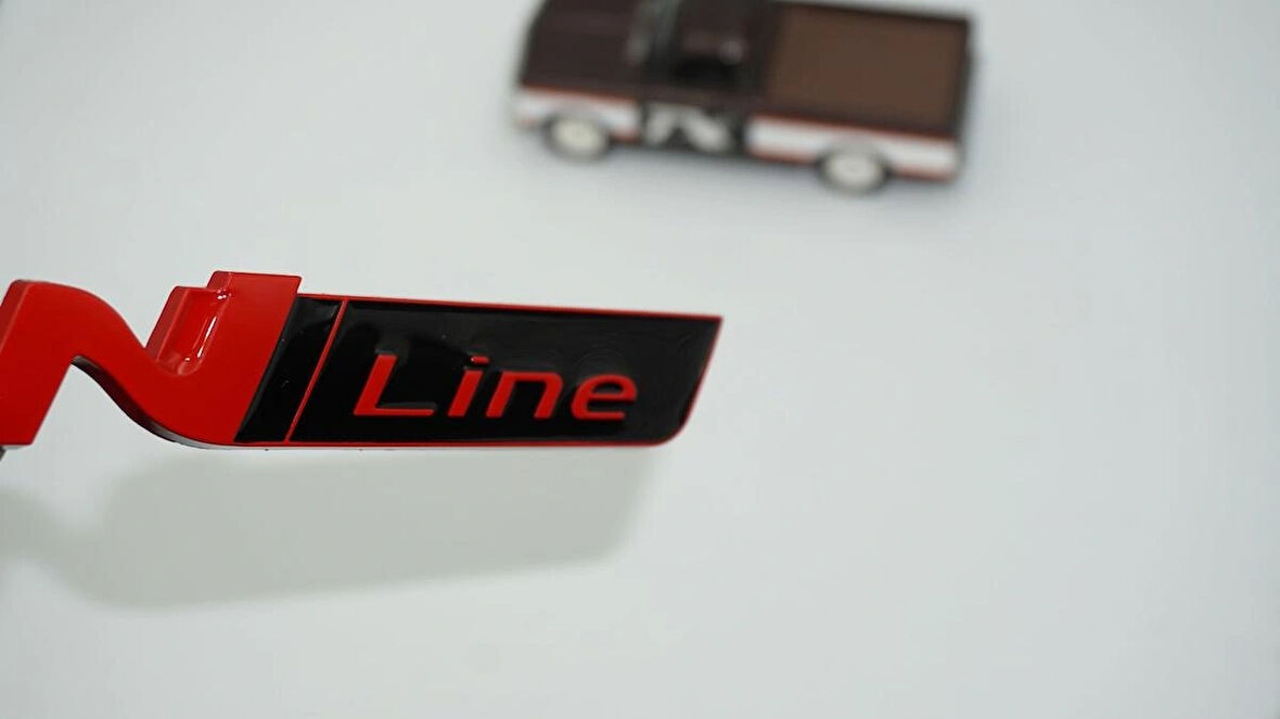 DK Tuning Hyundai N Line Bagaj Kırmızı Metal Logo Amblem Arma