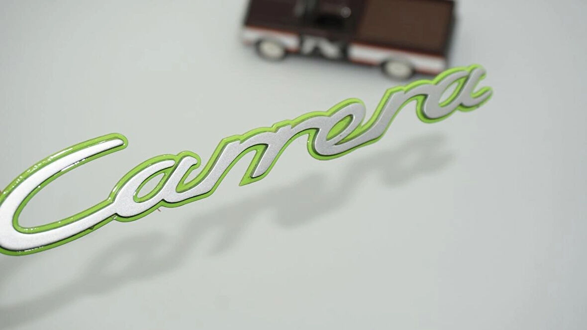 DK Tuning Porsche Carrera Yeşil Gri ABS Yazı Logo Arma