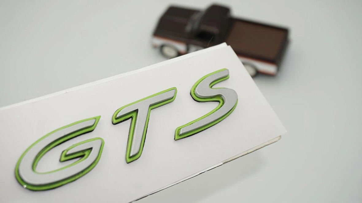 DK Tuning Porsche GTS Green Yeşil Gri ABS Yazı Logo Arma