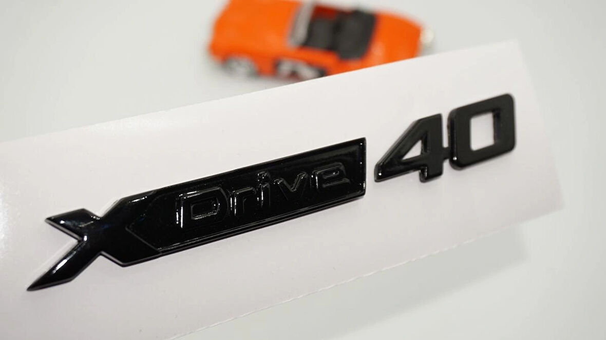 DK Tuning XDrive 40 Bagaj Siyah Yeni Nesil Yazı Logo Bmw İle Uyumlu