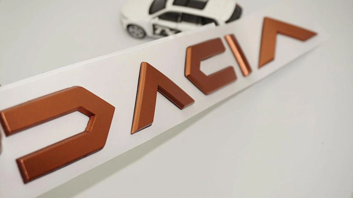 DK Tuning Dacia Yeni Nesil Bagaj 3M Bronz ABS Yazı Logo Arma