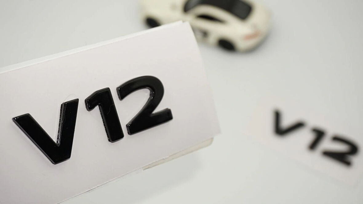 DK Tuning Maybach V12 Çamurluk Yan Kanat Siyah ABS Yazı Logo Arma Seti