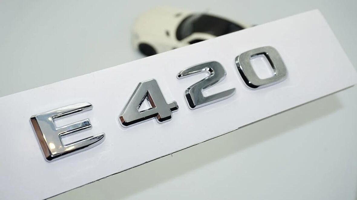 DK Tuning E420 Bagaj Krom ABS 3M 3D Yazı Logo Benz İle Uyumlu