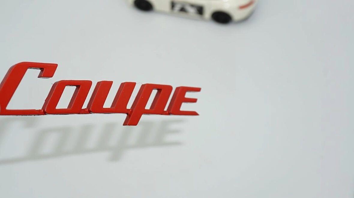 DK Tuning Coupe Kırmızı ABS 3M 3D Bagaj Yazı Logo