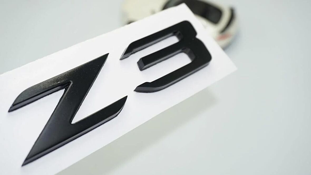 DK Tuning Z3 Bagaj Siyah ABS 3M 3D Yazı Logo Bmw İle Uyumlu