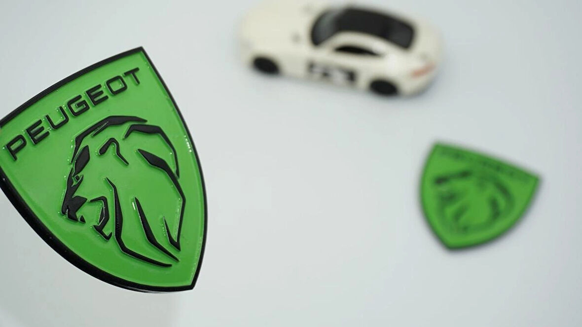 DK Tuning Peugeot Yeni Yeşil Siyah Çamurluk ABS Logo Arma Seti