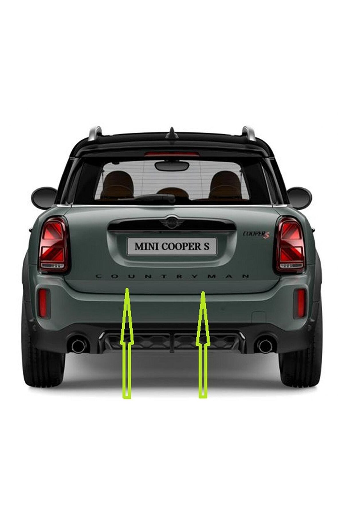 Mini Cooper Countryman R60 F60 Siyah Metal 3m Bagaj Yazı Logo