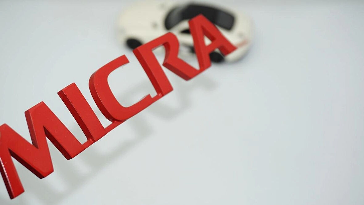 DK Tuning Nissan Micra Kırmızı ABS 3M 3D Bagaj Yazı Logo Arma