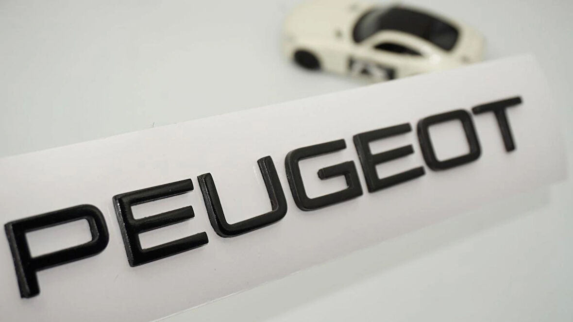 DK Tuning Peugeot Bagaj Yeni Nesil Siyah ABS Yazı Logo