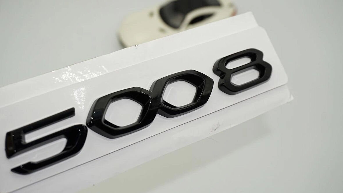 DK Tuning Peugeot 5008 Ön Kaput Ve Bagaj 20-22 Parlak Siyah Yazı Logo