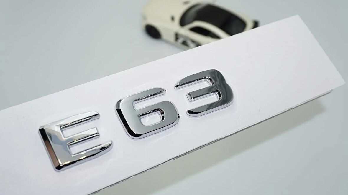 DK Tuning E63 Bagaj Krom ABS 3M 3D Yazı Logo Benz İle Uyumlu