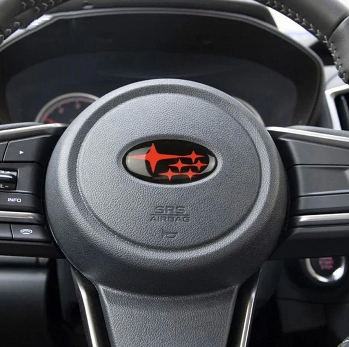 DK Tuning Direksiyon Siyah Turuncu Amblem Logo Arma Subaru İle Uyumlu