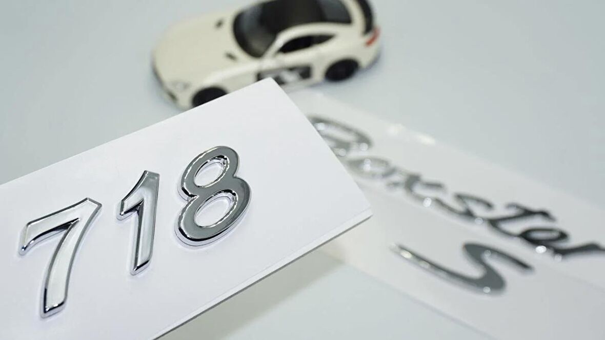 DK Tuning Porsche 718 Boxster S Bagaj 3M 3D ABS Yazı Logo Amblem Seti