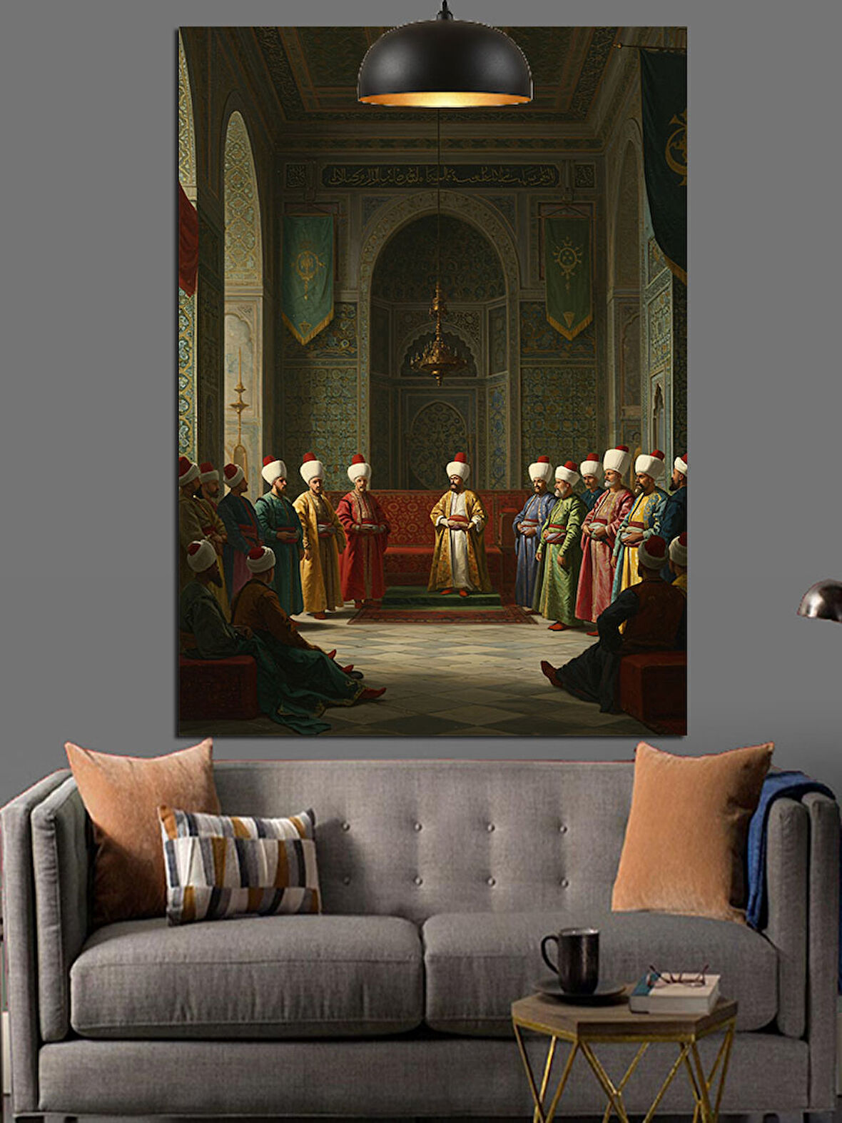 Sarayda Divan Toplantısı Dekoratif Kanvas - Mdf Ahşap Tablo