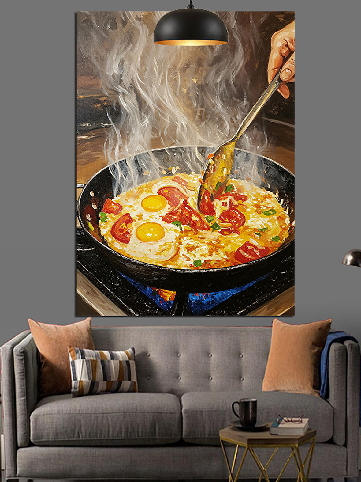 Tavada Menemen  Dekoratif Kanvas - Mdf Ahşap Tablo