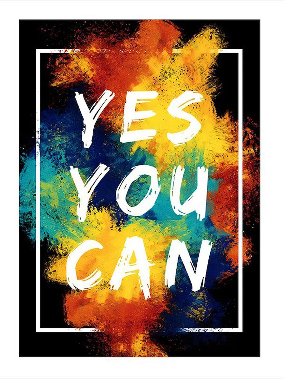 Yes You Can Art Mdf Poster 18cm X 27cm