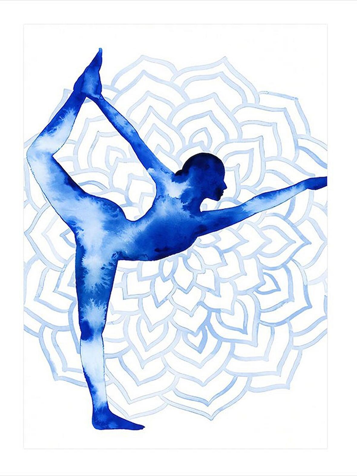 Yoga Yapan Kadın Tasarım Ahşap Tablo 18cm X 27cm