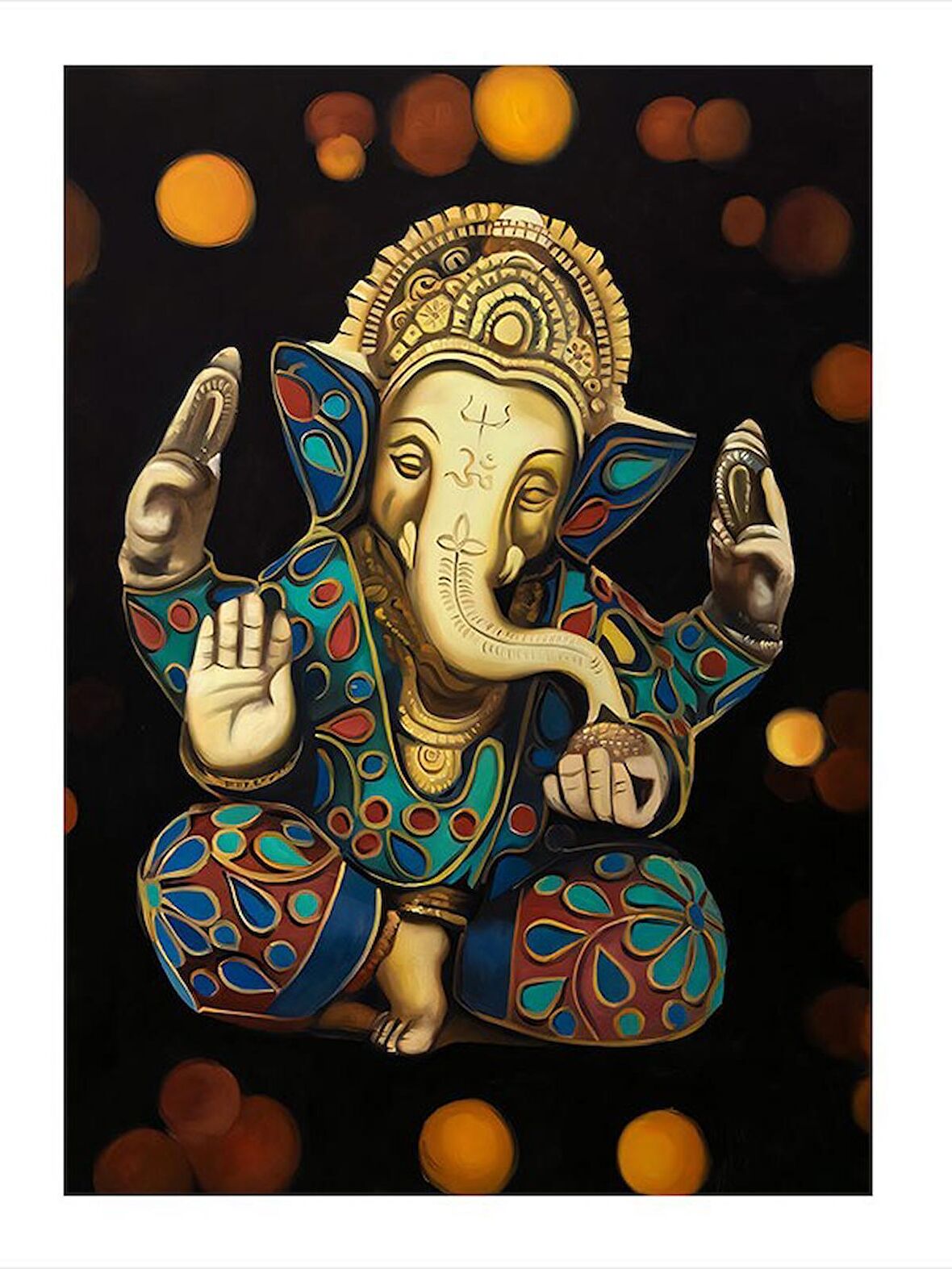 Ganesha Geneşa Art Mdf Poster 18cm X 27cm
